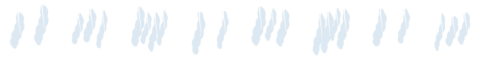 Daub, eight original brush variants