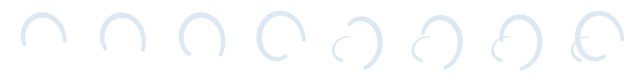 Loop, eight original brush variants